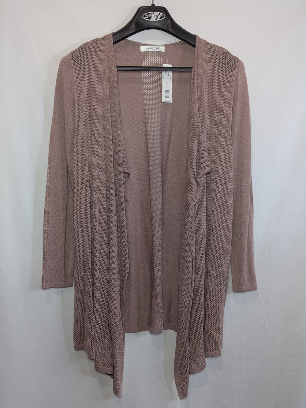 August Silk NWT Iced Cocoa Open Front Duster Cardigan | Women’s Large